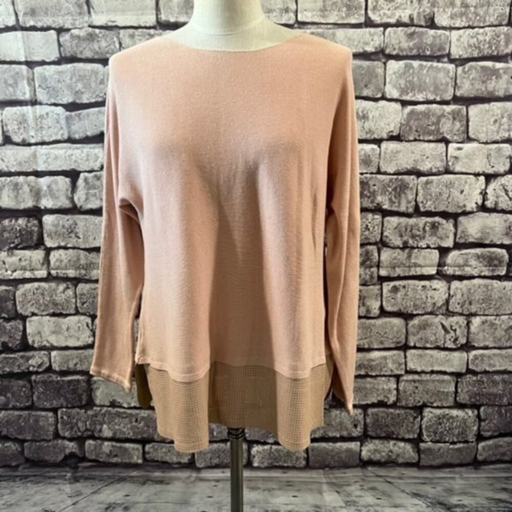Chico's NWT Blush Colored Long Sleeve Sweater Size Large